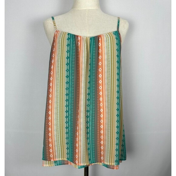 Ariat Tops - Ariat Howdy Print Striped Tank Top XL Western Boho Hippie Cowgirl Rodeo